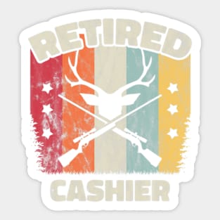 Funny Retirement Retired Cashier Sticker